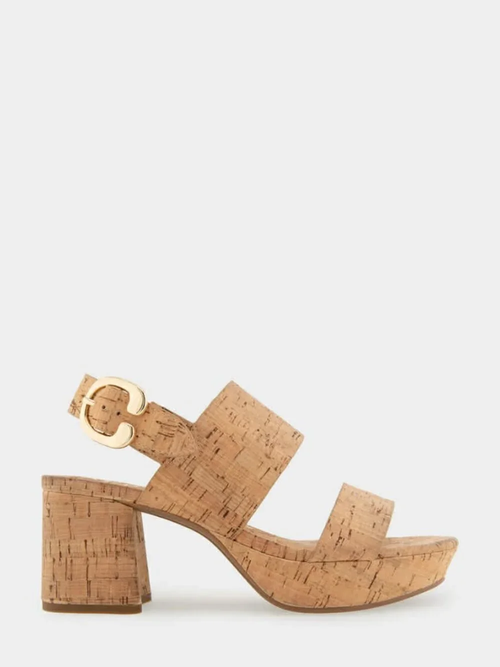 Aerosoles Camera platform sandals in a natural cork with gold fleck finish 6.5